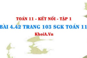 Bài 4.42 trang 103 SGK Toán 11 tập 1 Kết nối tri thức